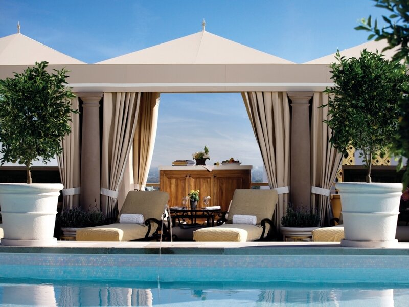 Poolside Cabana — Blue, Serene