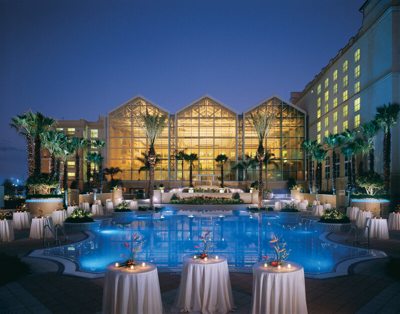 Poolside Event at Night