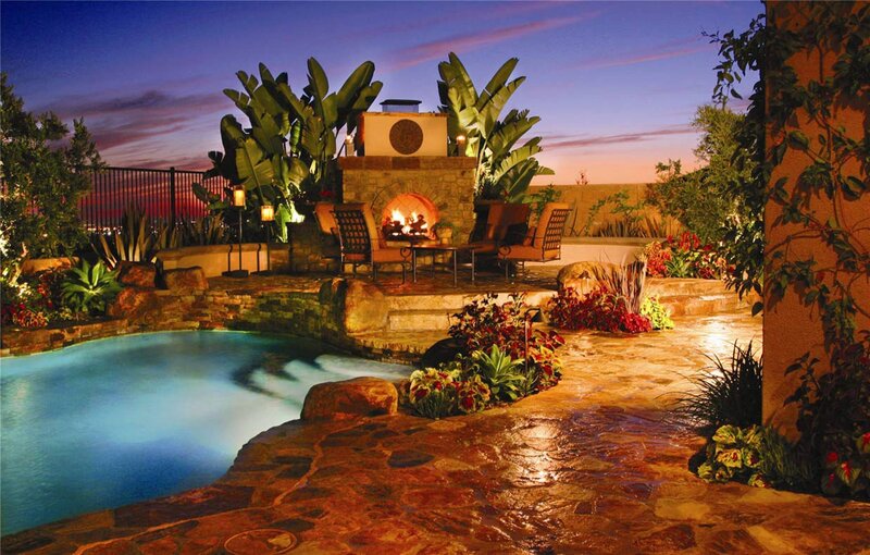 Poolside Fire Pit Area