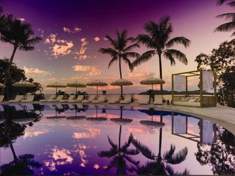 Poolside Lounge Area — Purple