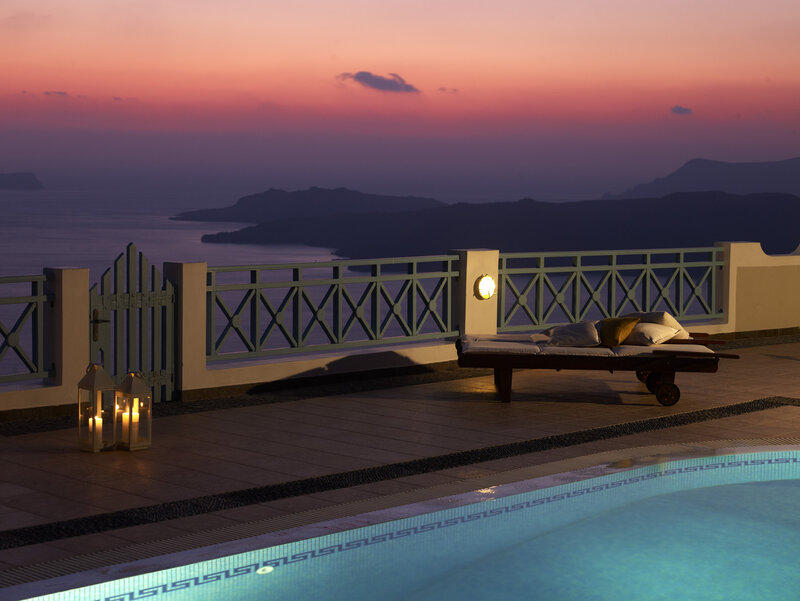 Poolside Lounge at Sunset