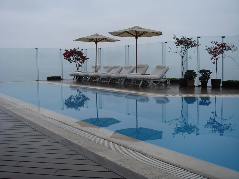 Poolside Lounge Chairs — Blue, Calm