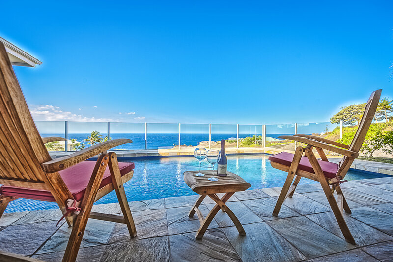 Poolside Lounge Chairs — Blue, Serene