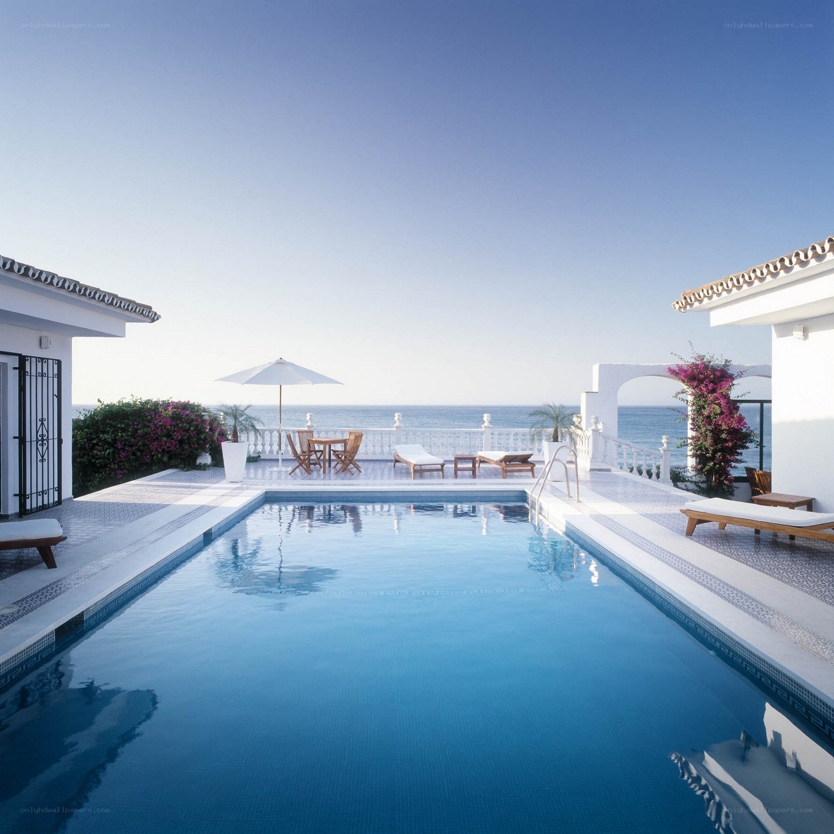 Poolside ocean view villa