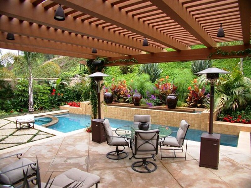Poolside Patio with Pergola
