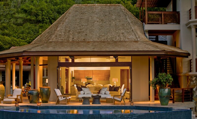 Poolside Pavilion at Night