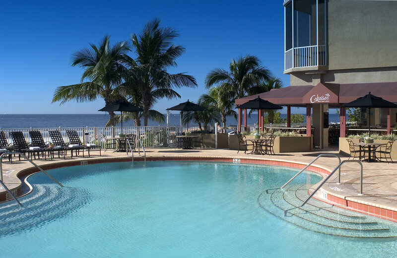 Poolside Resort Area — Blue, Serene
