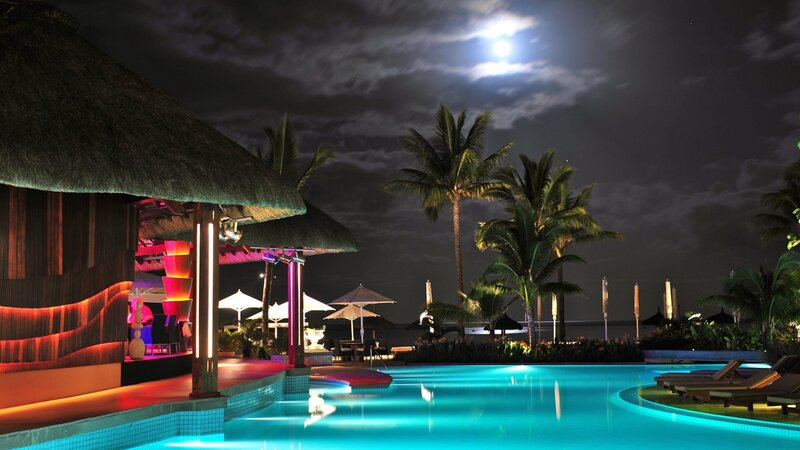 Poolside Resort at Night