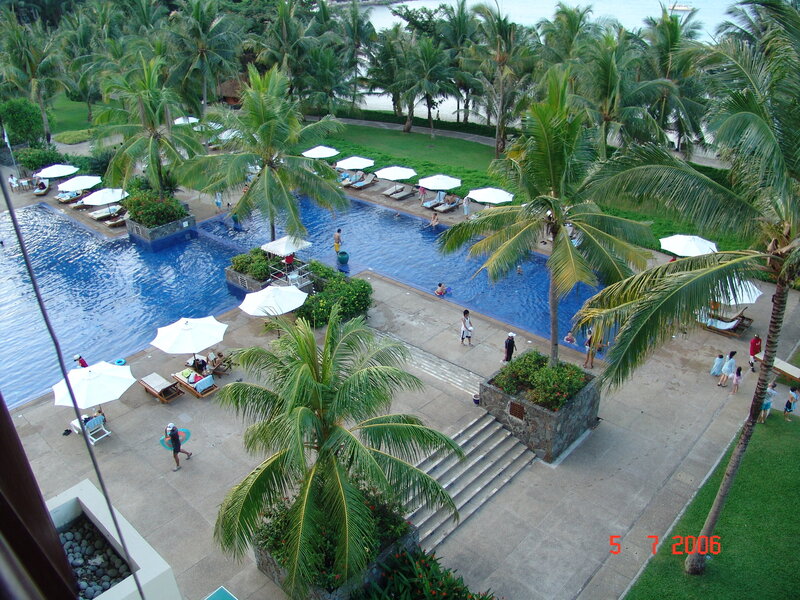 poolside resort scene