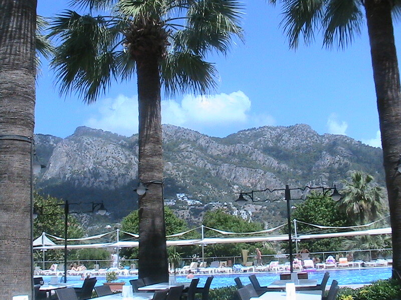 Poolside Resort View — Blue, Relaxed