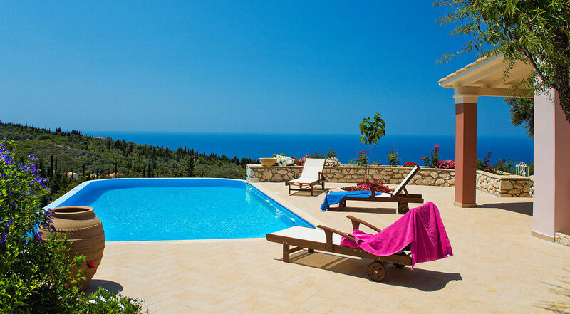 Poolside view of the sea