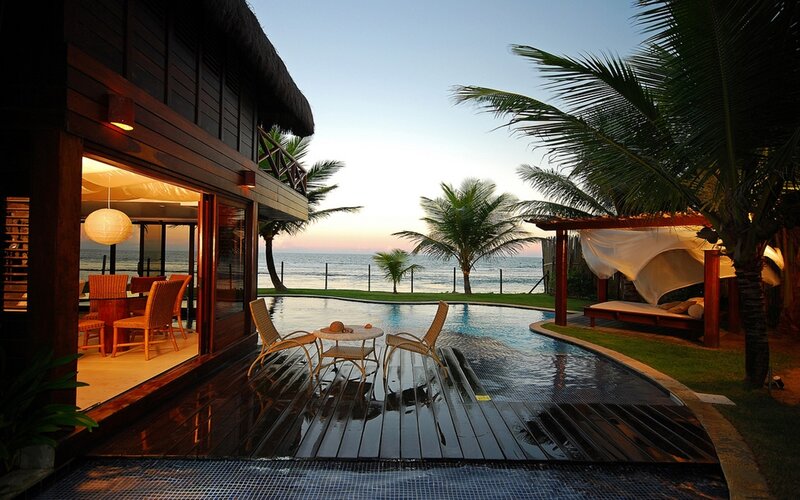 Poolside Villa at Sunset