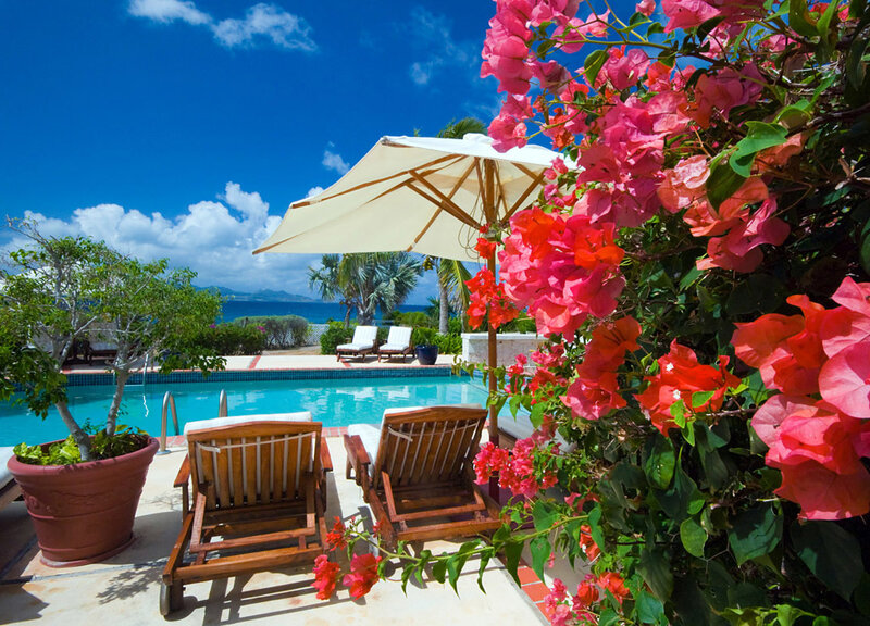 Poolside with ocean view