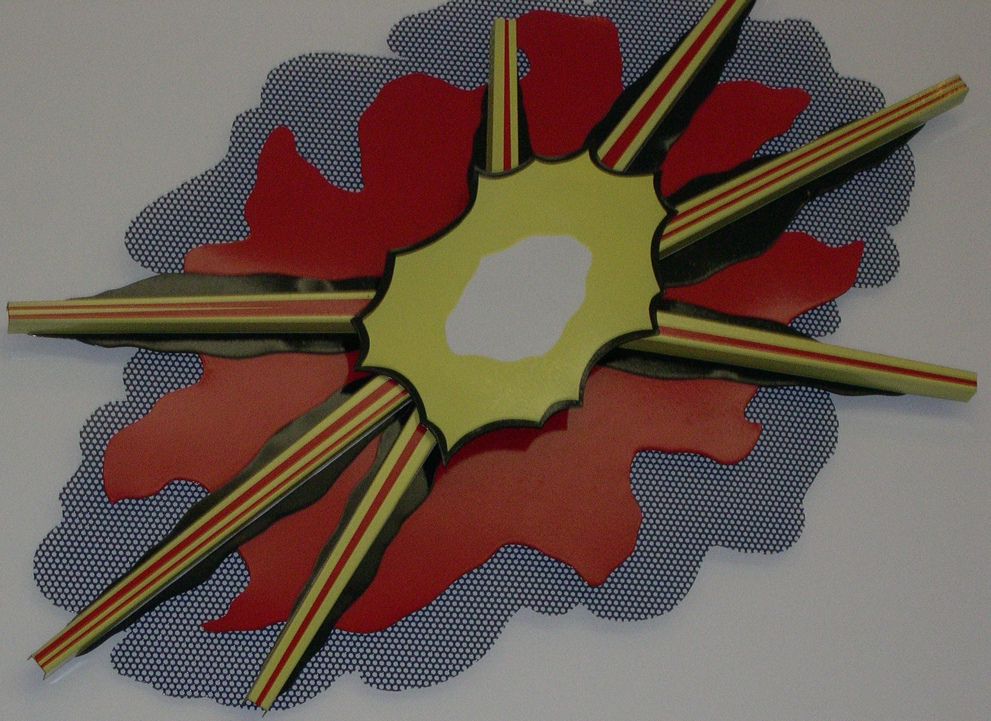 Pop art explosion sculpture