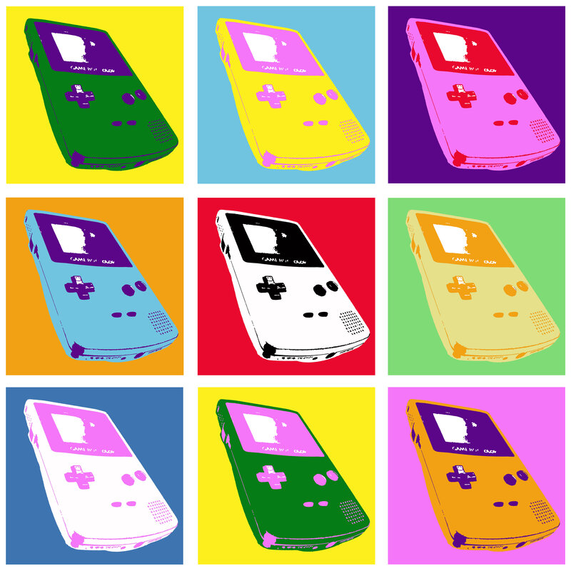 Pop art game boy collage