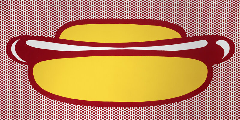 Pop art hot dog illustration