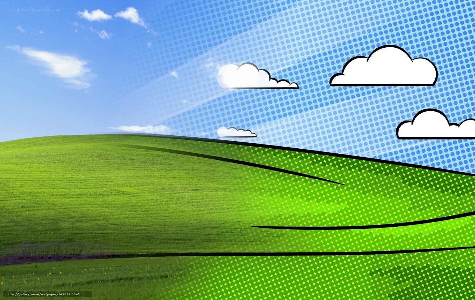 pop art landscape wallpaper
