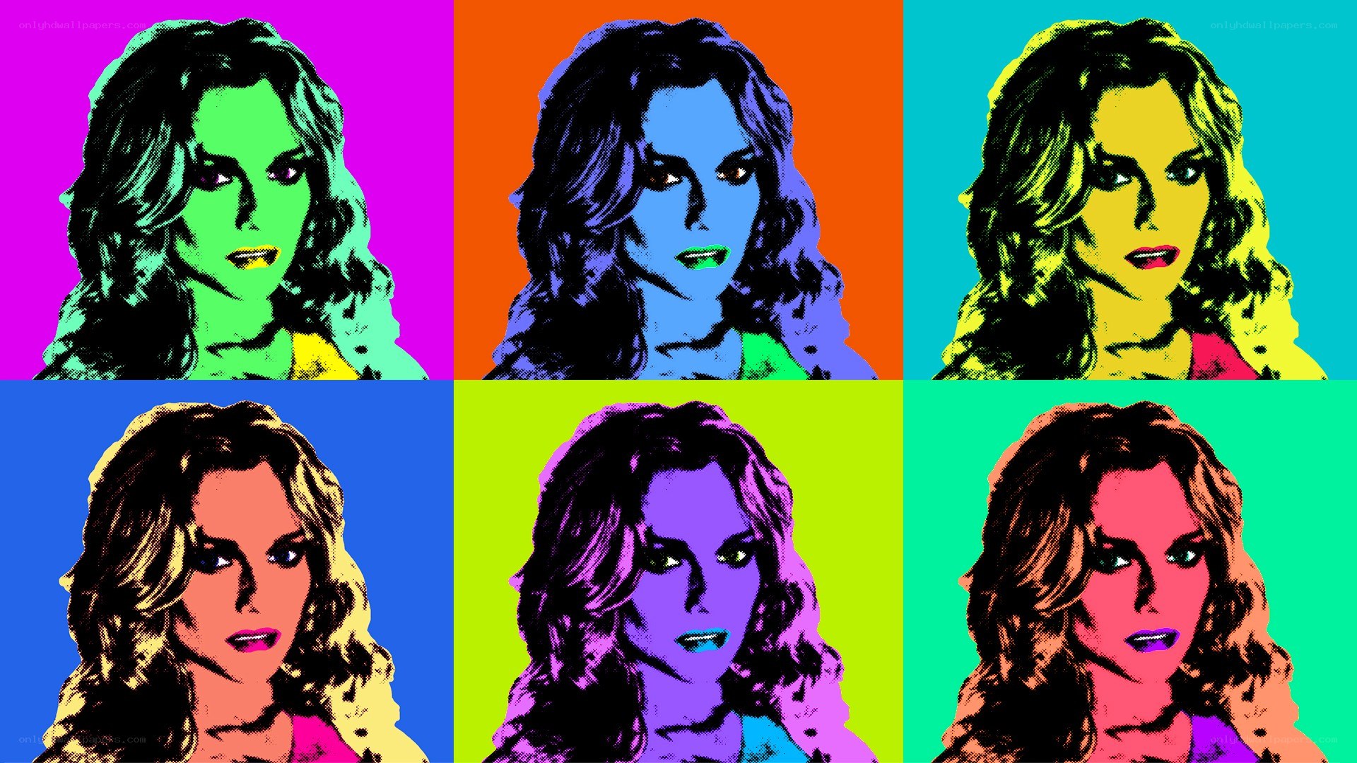 Pop art portrait collage