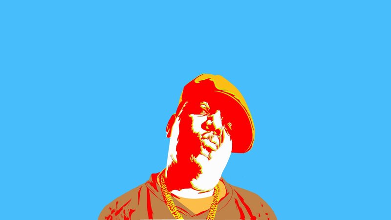 pop art portrait of a man