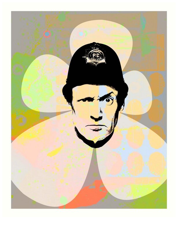Pop art portrait of a police officer