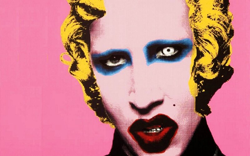 pop art portrait of a woman