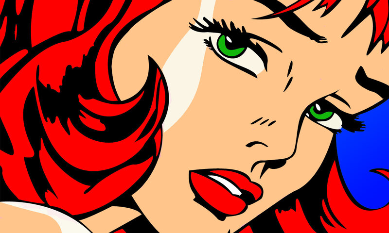 pop art woman portrait