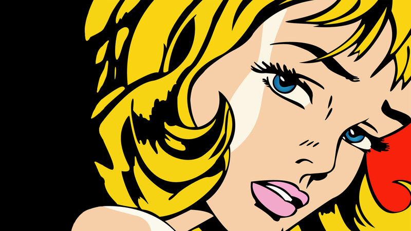 pop art woman portrait