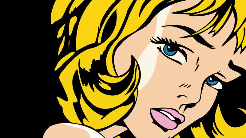 pop art woman portrait