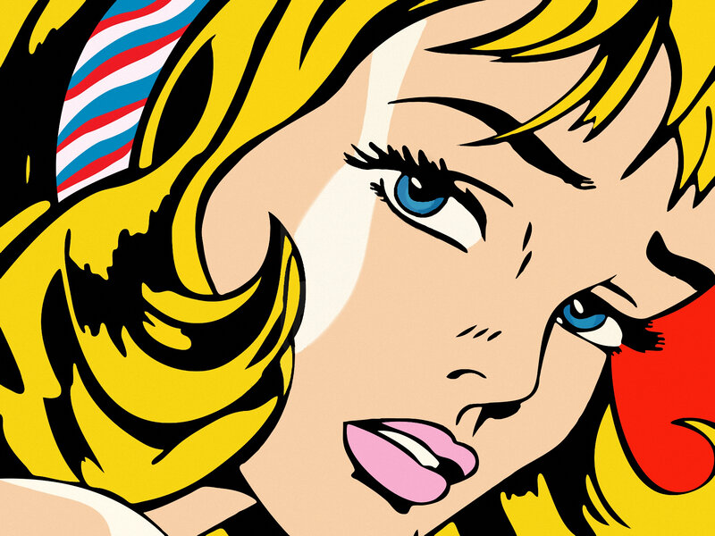 Pop art woman portrait