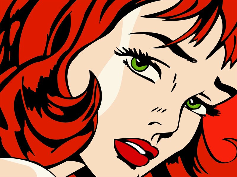 pop art woman portrait