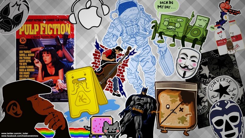 pop culture collage wallpaper