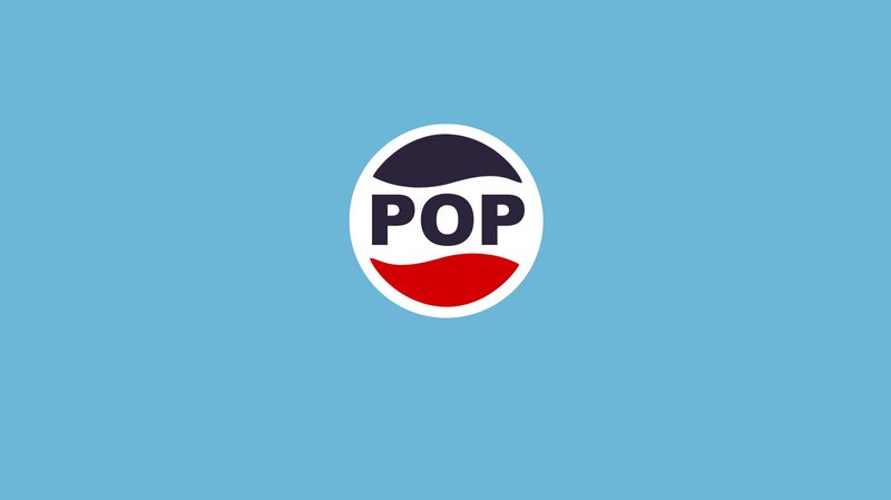 POP Logo on Blue
