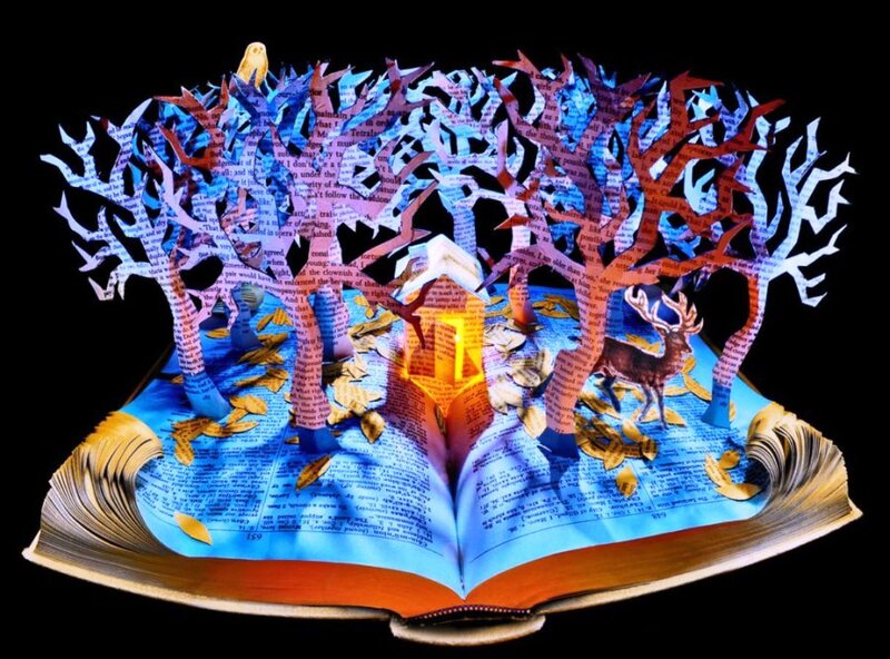 Pop-up Book Forest Scene