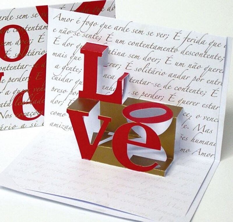 Pop-up Card with Love Text