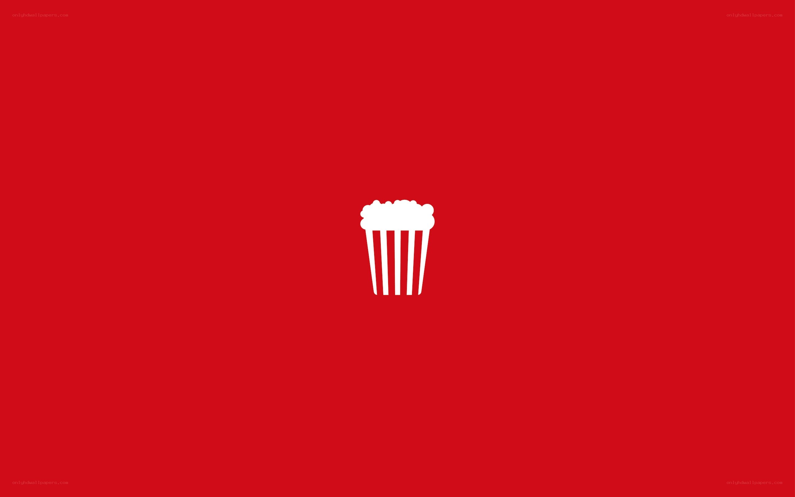 popcorn icon on red