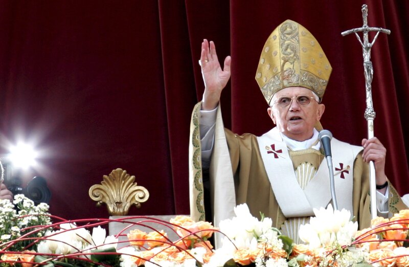 Pope Benedict XVI speaking