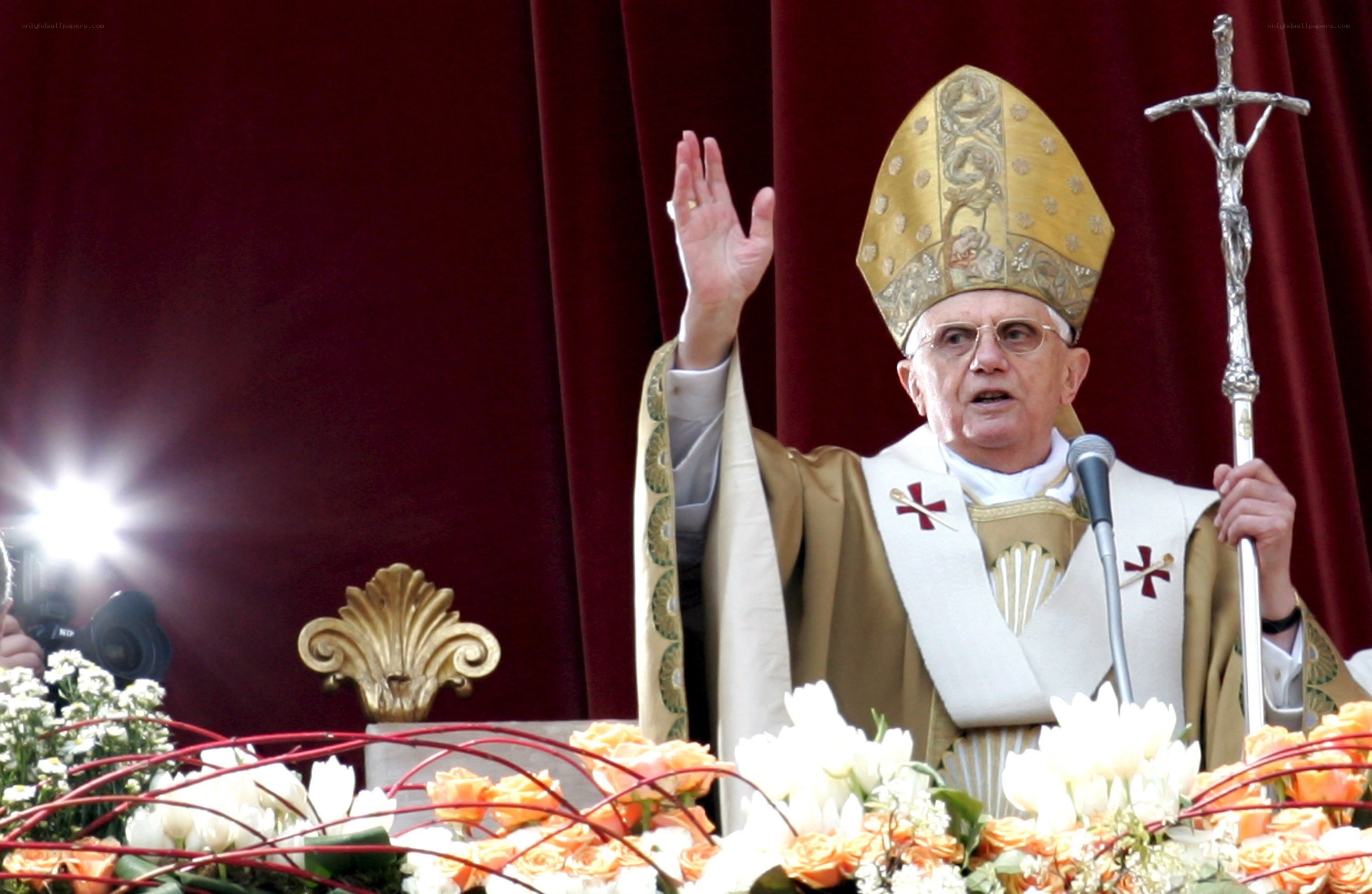 Pope Benedict XVI speaking