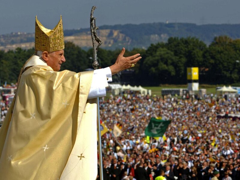 Pope Blessing Crowd