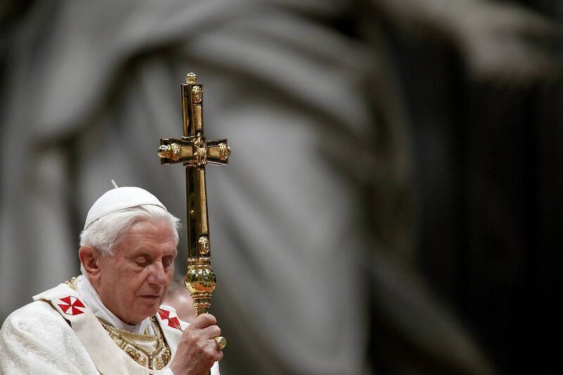 Pope Holding Cross