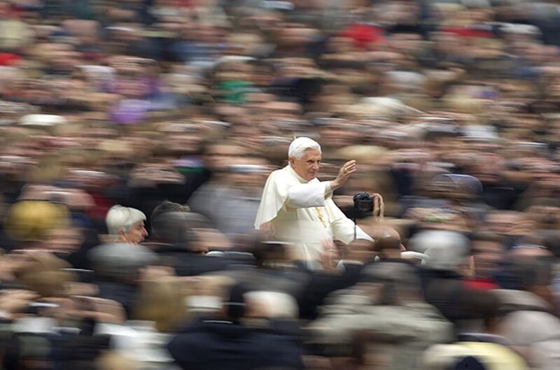Pope in Papal Vehicle — White