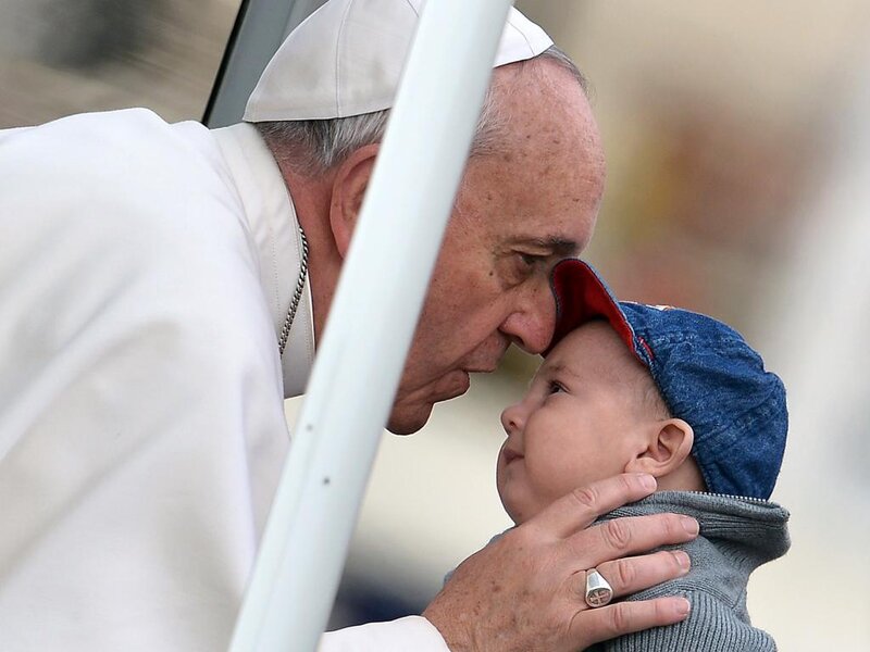 Pope Kissing Baby