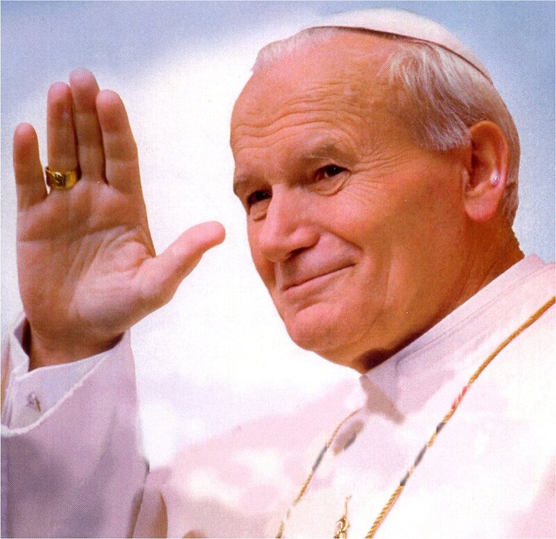 Pope Waving Hand — White