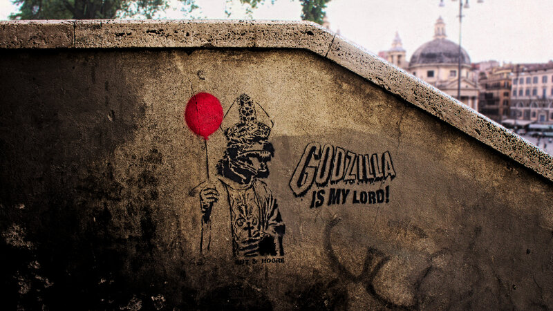 Pope with Red Balloon