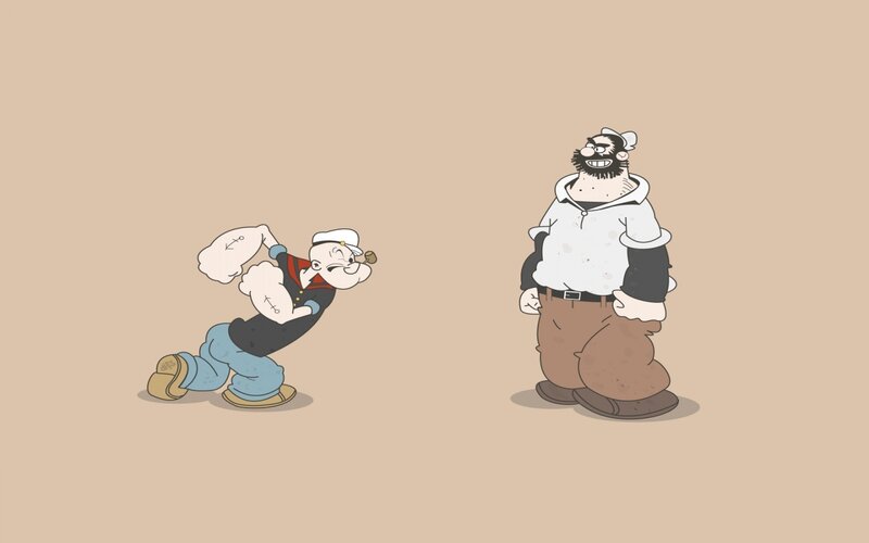 Popeye and Bluto cartoon