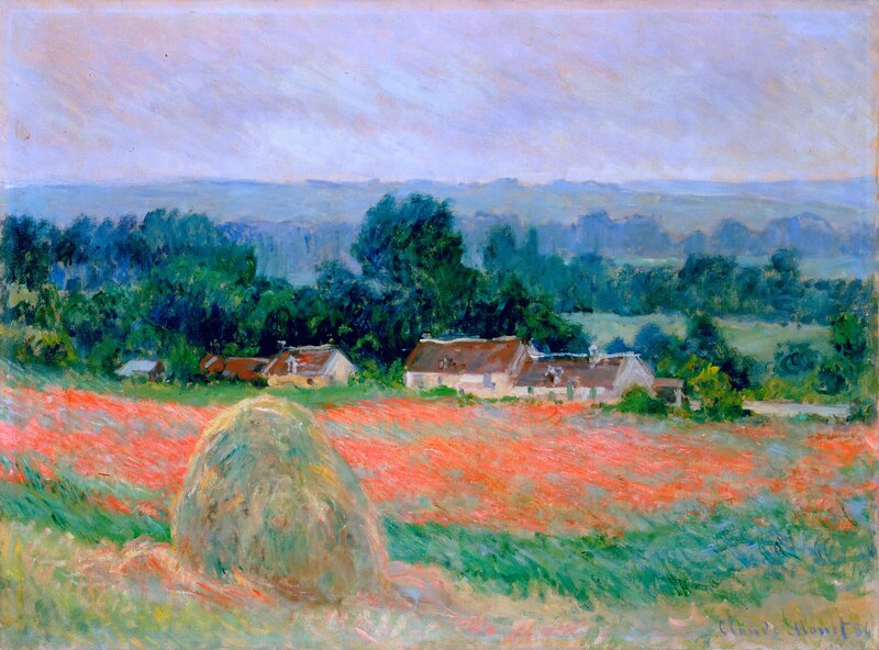 Poppies and Haystacks at Giverny