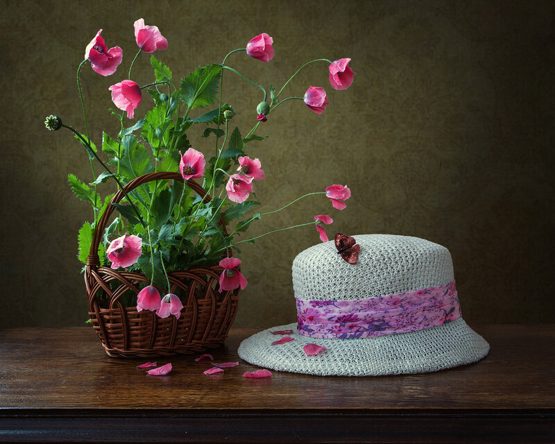 Poppies in Basket
