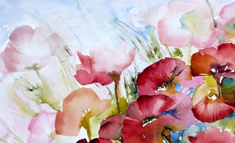 Poppies in Watercolor