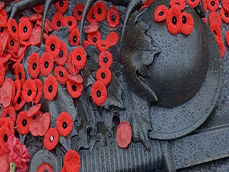 Poppy-covered Memorial