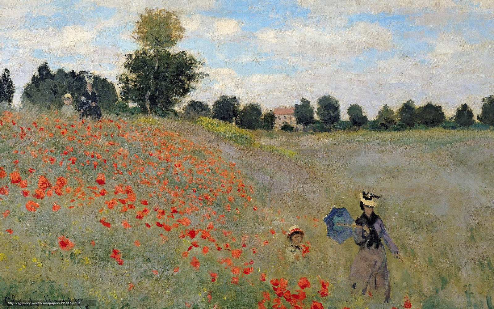 Poppy Field with Figures
