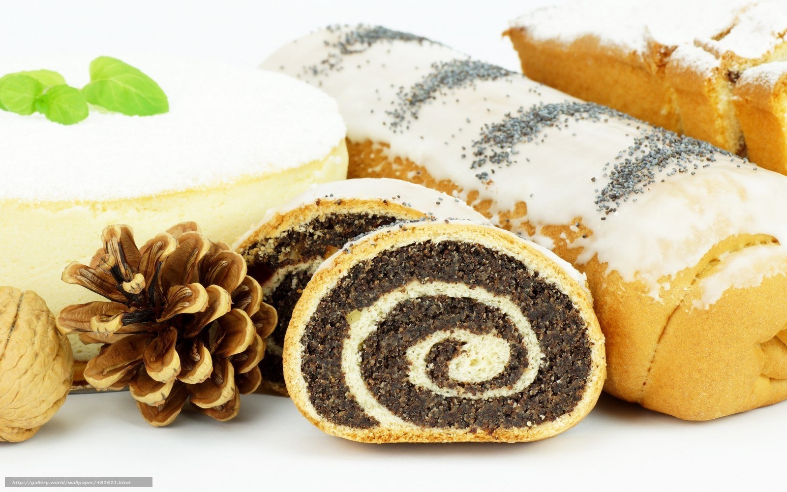 poppy seed roll and pastries